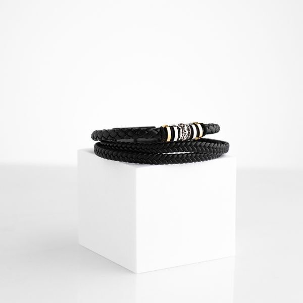 Para o Meu Namorado – PULSEIRA DE COURO MASCULINA – HAYDEN_LEATHERBRACELET
