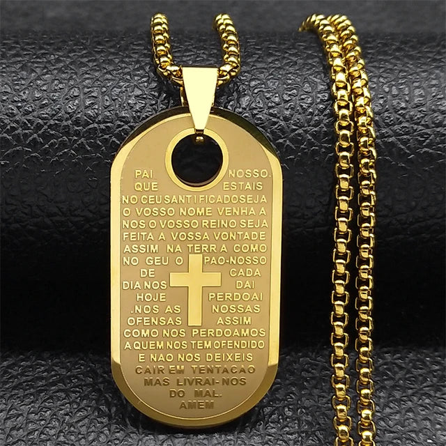 Colar Dourado - Pai Nosso