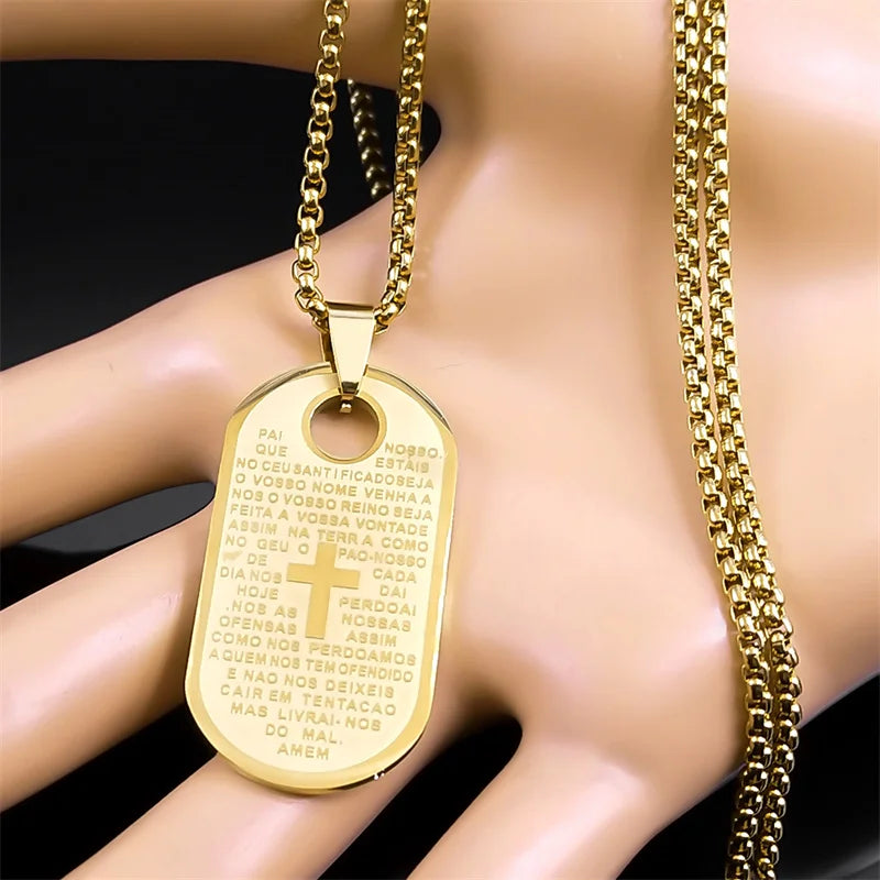 Colar Dourado - Pai Nosso