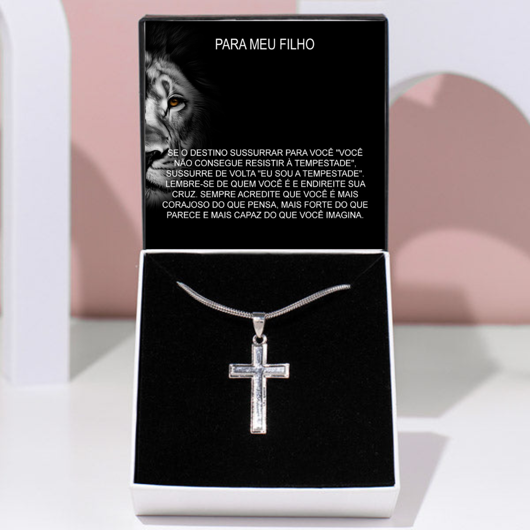 Para o Meu Filho– Colar Inox Banhado a Prata 925 ZAC_MENCROSS