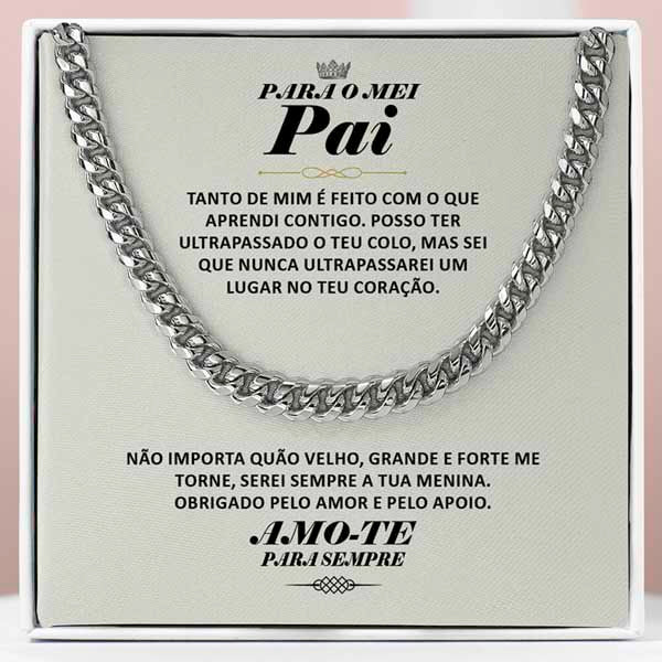 Para o Meu Pai – Colar de corrente de ligação cubana OLIVER
