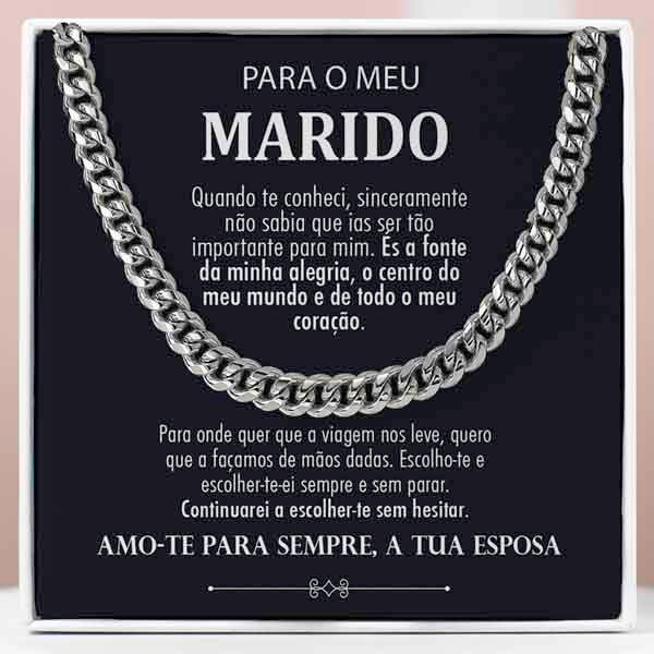 Para o Meu Marido – Colar de corrente de ligação cubana LEVI