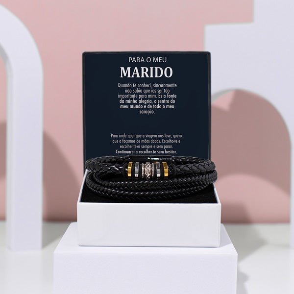 Para o Meu Marido – PULSEIRA DE COURO MASCULINA – LEVI_LEATHERBRACELET