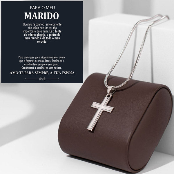 Para o Meu Marido – Colar de cadeia de ligação cubana LEVI_MENCROSS