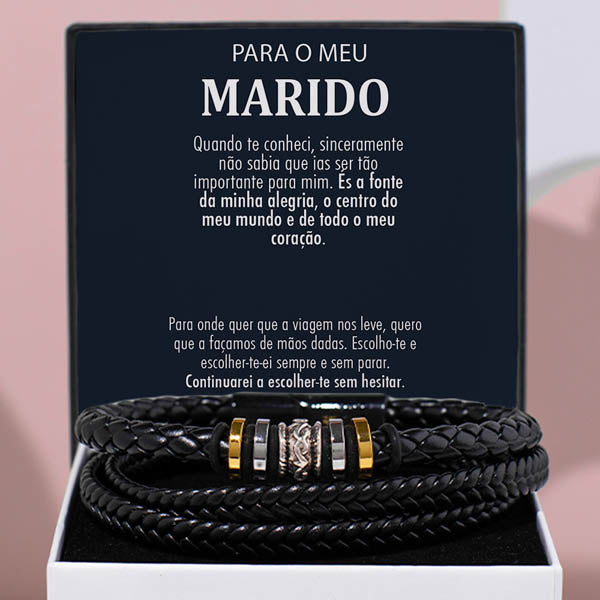 Para o Meu Marido – PULSEIRA DE COURO MASCULINA – LEVI_LEATHERBRACELET