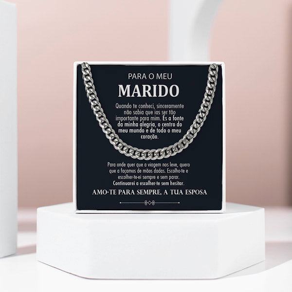 Para o Meu Marido – Colar de corrente de ligação cubana LEVI