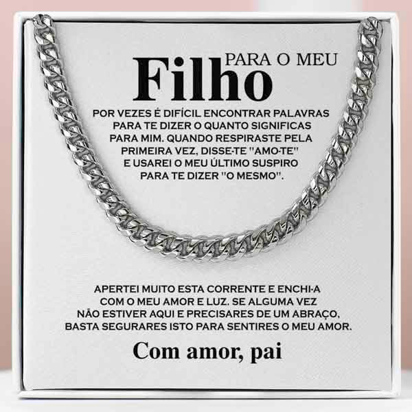 Para o Meu Filho – Colar de corrente de ligação cubana NOAH