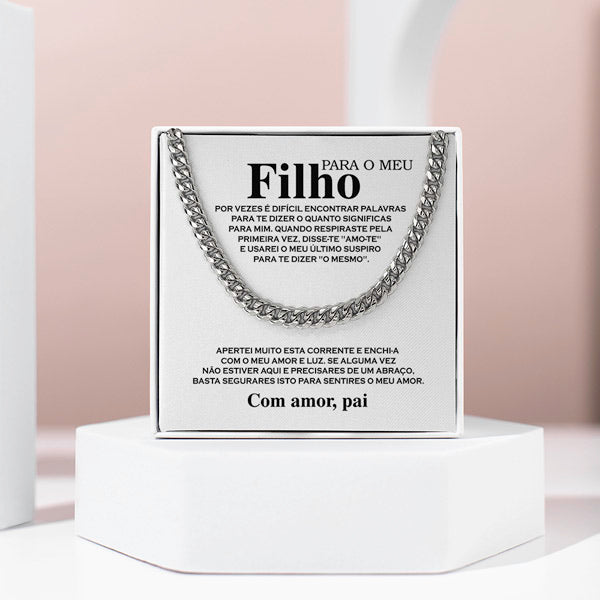 Para o Meu Filho – Colar de corrente de ligação cubana NOAH