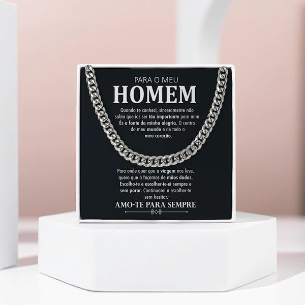 Para o Meu Homem – Colar de corrente de ligação cubana LUCIAN