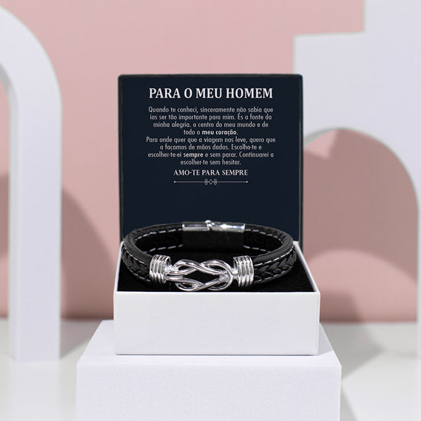 Para o meu homem – Pulseira de couro LUCIAN_BRAIDEDBRACELET