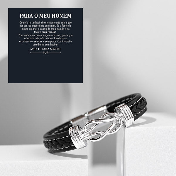 Para o meu homem – Pulseira de couro LUCIAN_BRAIDEDBRACELET