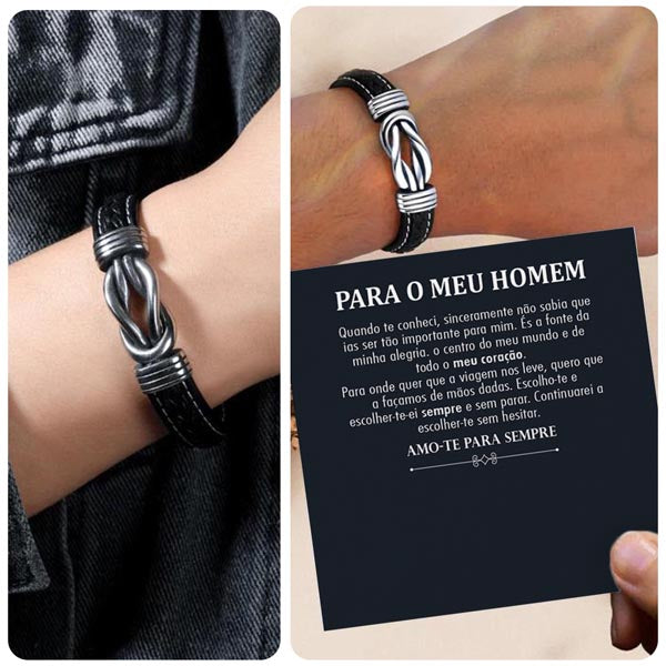 Para o meu homem – Pulseira de couro LUCIAN_BRAIDEDBRACELET