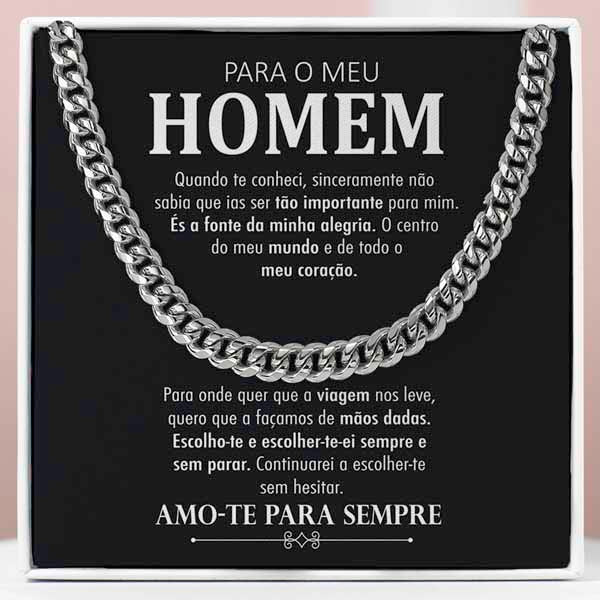 Para o Meu Homem – Colar de corrente de ligação cubana LUCIAN