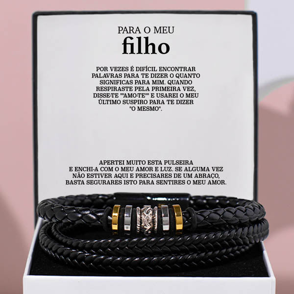 Para o Meu Filho – PULSEIRA DE COURO MASCULINA – EZREAL_LEATHERBRACELET