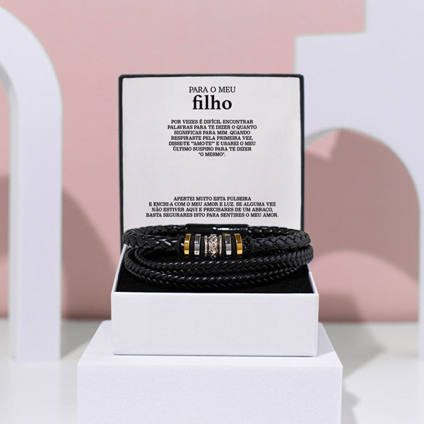 Para o Meu Filho – PULSEIRA DE COURO MASCULINA – EZREAL_LEATHERBRACELET