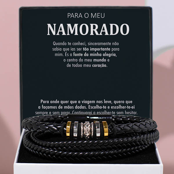 Para o Meu Namorado – PULSEIRA DE COURO MASCULINA – HAYDEN_LEATHERBRACELET