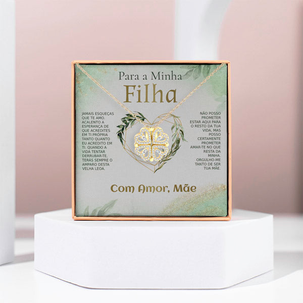Para a Minha Filha – Colar 2em1 com motivo trevo e corações KIARA_CLOVERIE