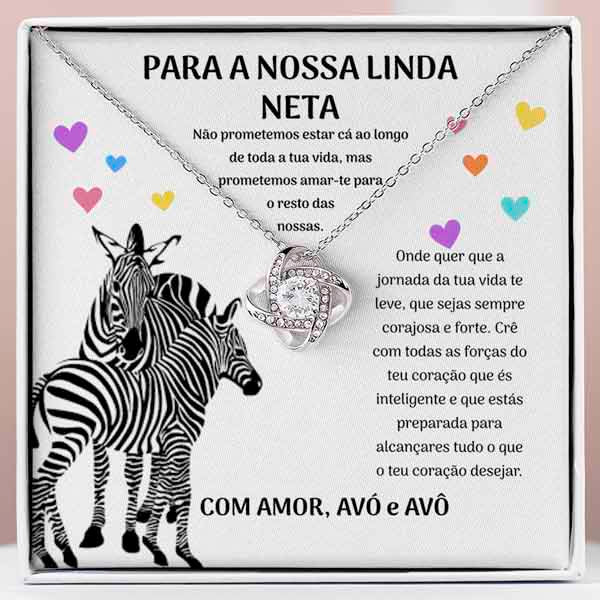 PARA A NOSSA LINDA NETA – Colar banhado a ouro branco 14k com cristais de zirconia cúbica GISELLE