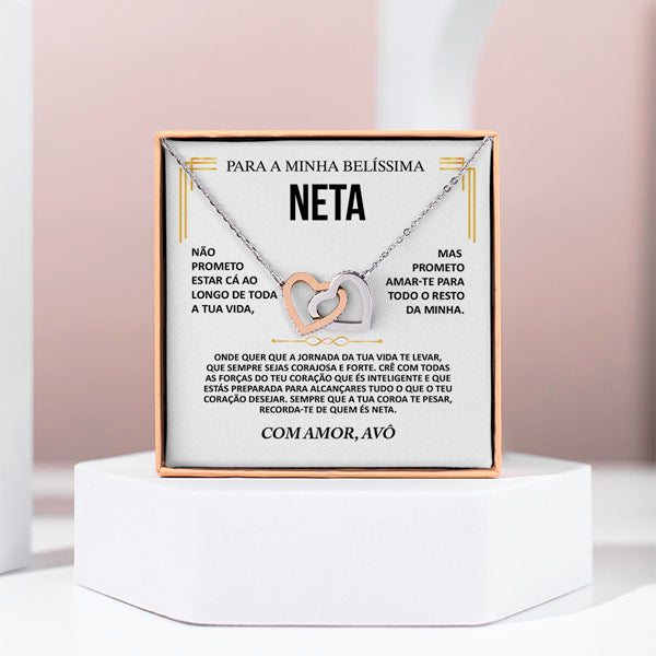 PARA A MINHA BELÍSSIMA NETA – Colar de Corações Interligados ANNIE_HEARTS