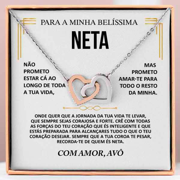 PARA A MINHA BELÍSSIMA NETA – Colar de Corações Interligados ANNIE_HEARTS