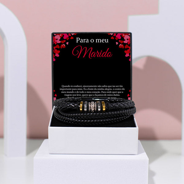 Para o Meu Marido – PULSEIRA DE COURO MASCULINA – NATHAN_LEATHERBRACELET