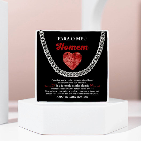 Para o Meu Homem – Colar de corrente de ligação cubana RAFAEL