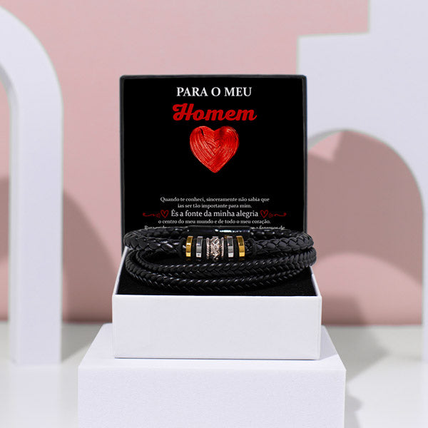Para o Meu Homem – PULSEIRA DE COURO MASCULINA – RAFAEL_LEATHERBRACELET