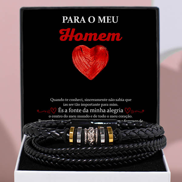 Para o Meu Homem – PULSEIRA DE COURO MASCULINA – RAFAEL_LEATHERBRACELET
