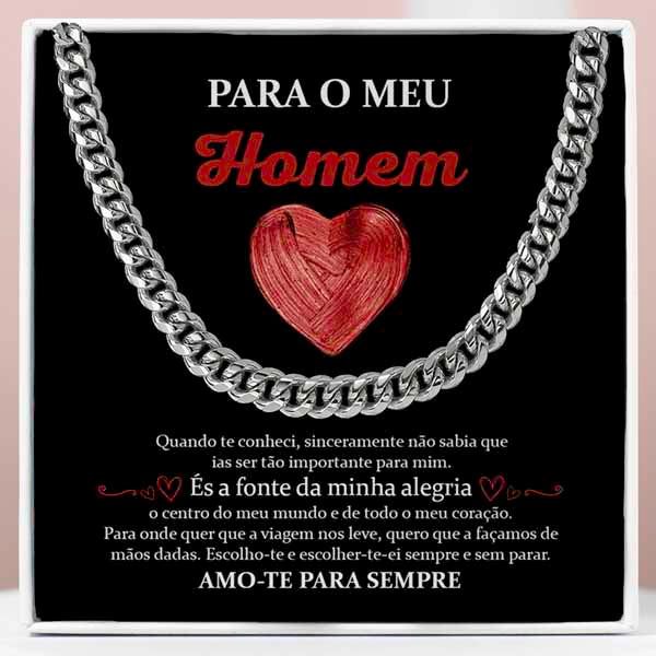 Para o Meu Homem – Colar de corrente de ligação cubana RAFAEL