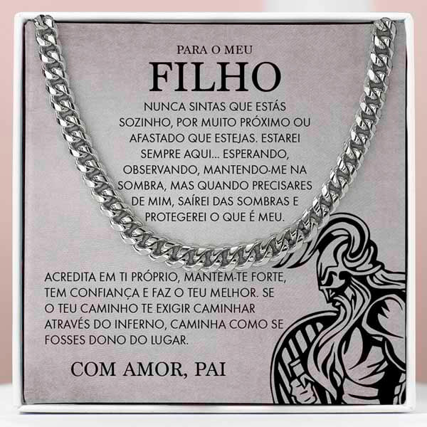 Para o Meu Filho – Colar de corrente de ligação cubana MALIK