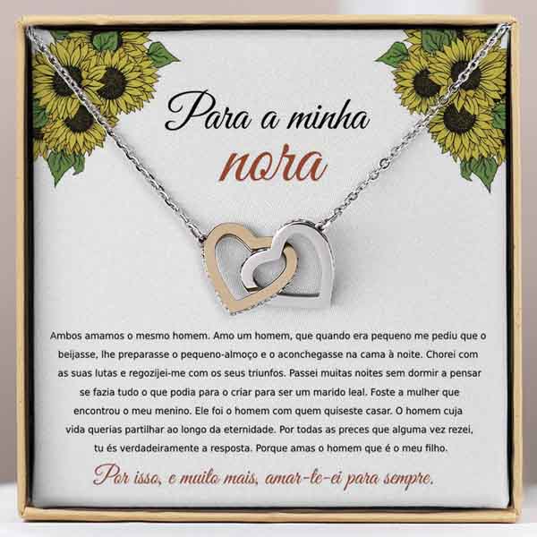 Para a Minha Nora – Colar de Corações Interligados EVELYN_HEARTS