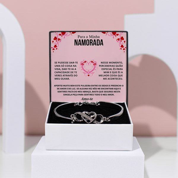 Para a Minha Namorada – Guarda-me sempre no teu coração Pulseira – JULIET_HEARTBRACELET