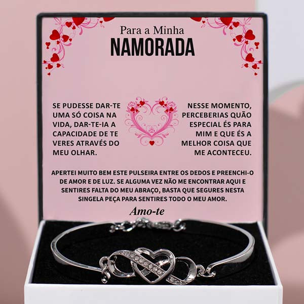Para a Minha Namorada – Guarda-me sempre no teu coração Pulseira – JULIET_HEARTBRACELET