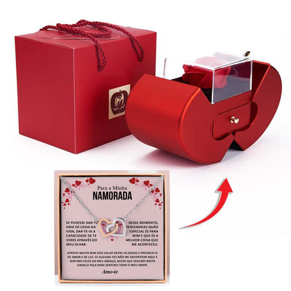 Para a Minha Namorada – Colar com pingente de corações JULIET_HEARTS_APPLEROSE