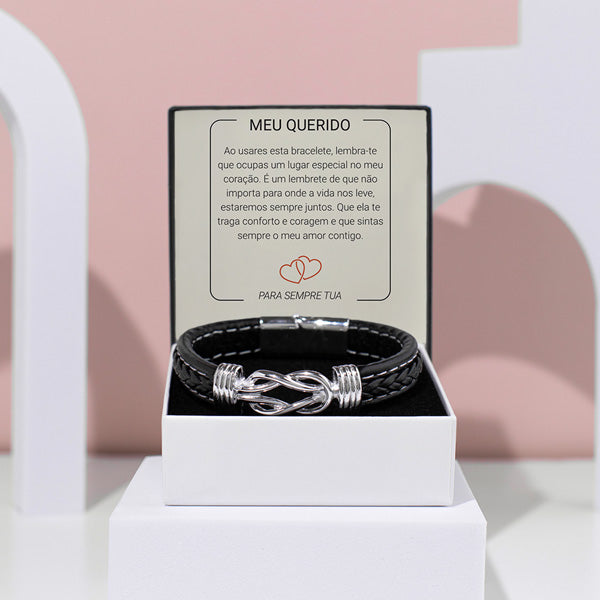 Pulseira de couro entrançado para homem LIOR_BRAIDEDBRACELET