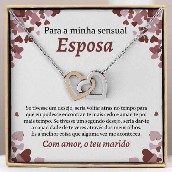 Para a minha sensual esposa – Colar de Corações Interligados MARY_HEARTS