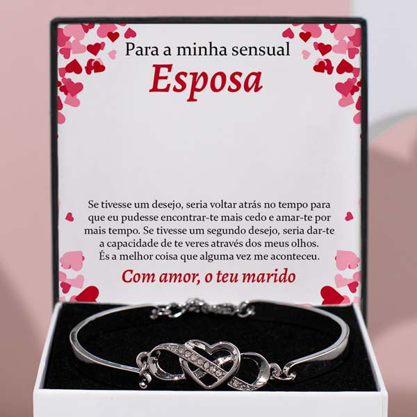 Para a minha sensual esposa – Guarda-me sempre no teu coração Pulseira – MARY_HEARTBRACELET