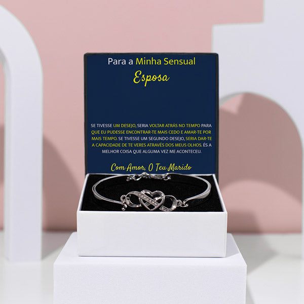 Para a minha sensual esposa – Guarda-me sempre no teu coração Pulseira – MORGAN_HEARTBRACELET