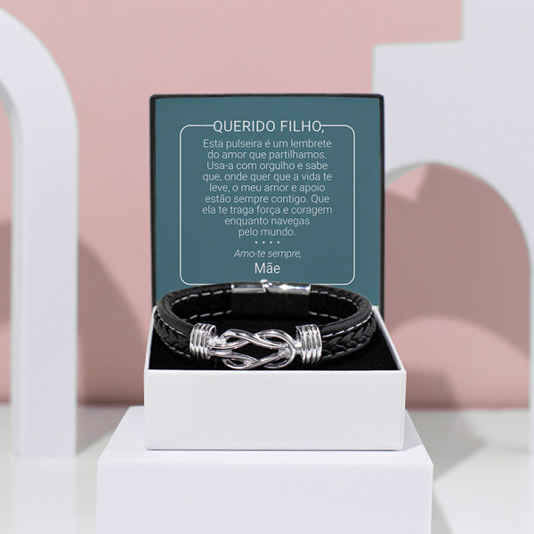 Pulseira de couro entrançado para homem TROY_BRAIDEDBRACELET