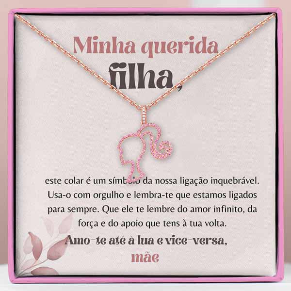 Minha querida filha – Colar em ouro rosa MINA_BARBIE