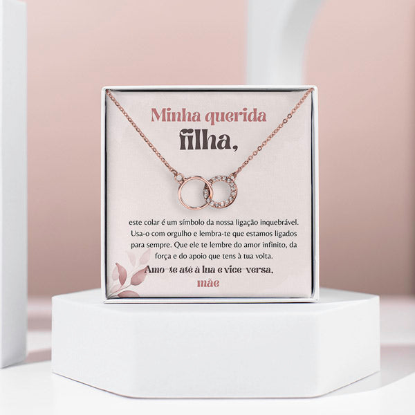 Minha querida filha – Colar em ouro rosa com cristais de zircónias cúbicas MINA_FOREVERNECKLACE