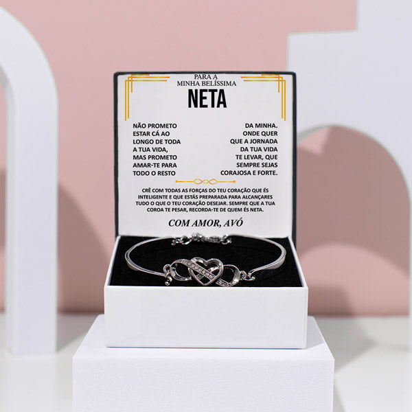 Para a Minha belissima neta – Guarda-me sempre no teu coração Pulseira – ORIANA_HEARTBRACELET