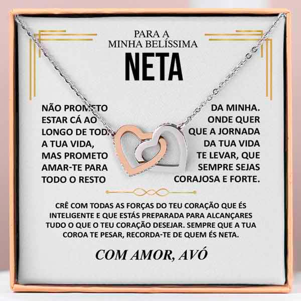 Para a Minha belissima neta – Colar de Corações Interligados ORIANA_HEARTS