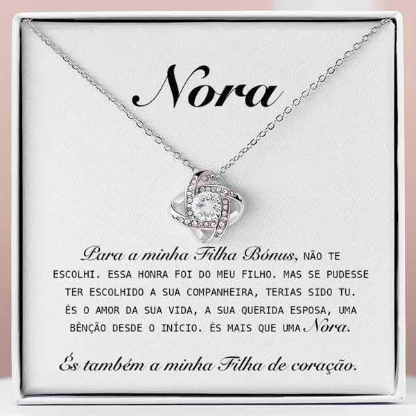 Para a Minha Nora – Colar banhado a ouro branco 14k com cristais de zirconia cúbica KALI