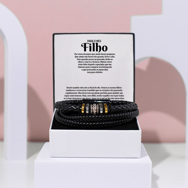 Para o Meu Filho – PULSEIRA DE COURO MASCULINA – GNAR_LEATHERBRACELET