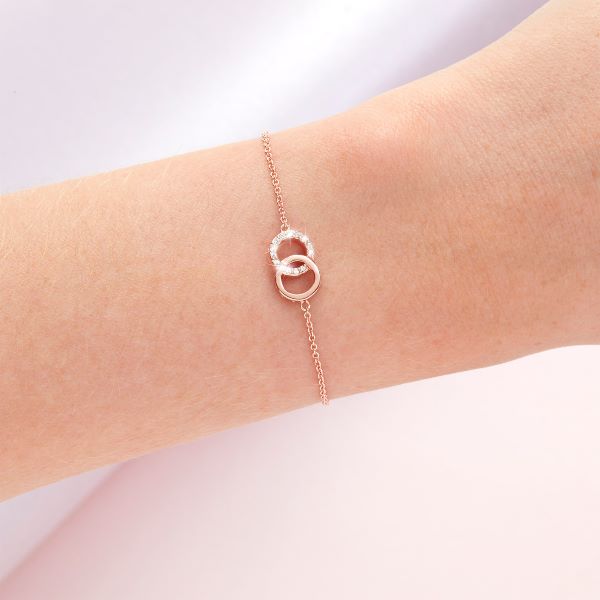 Para a Minha Melhor Amiga – Pulseira de círculo interligada ASHE_FOREVERBRACELET