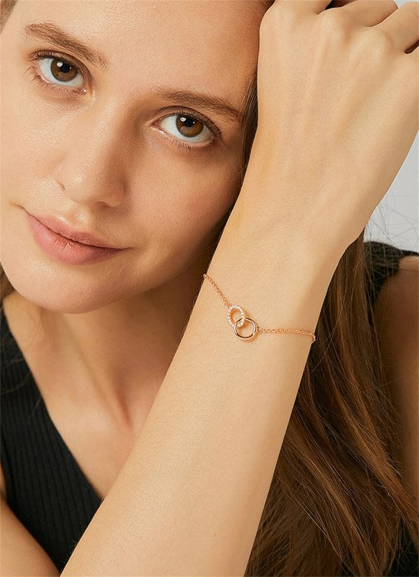 Para a Minha Melhor Amiga – Pulseira de círculo interligada ASHE_FOREVERBRACELET