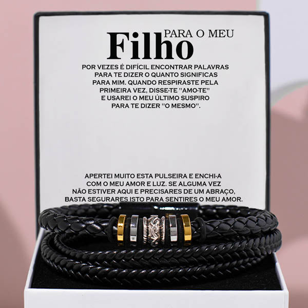 Para o Meu Filho – PULSEIRA DE COURO MASCULINA – NOAH_LEATHERBRACELET