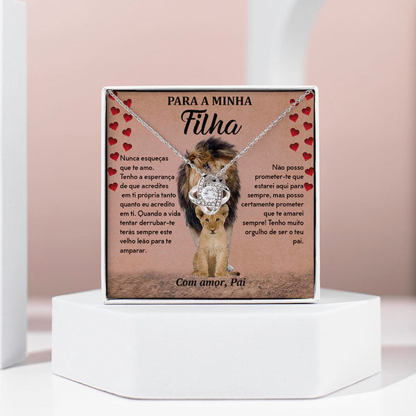 Para a Minha Filha – Colar banhado a ouro branco 14k com cristais de zirconia cúbica SCARLETT
