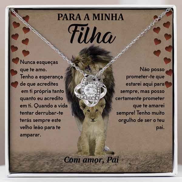Para a Minha Filha – Colar banhado a ouro branco 14k com cristais de zirconia cúbica SCARLETT